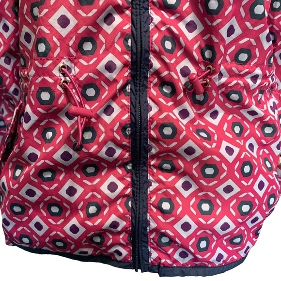 Izod Golf Pinkish Purple Geometric Print Full Zip Windbreaker Jacket - Picture 4 of 9